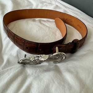 Brighton brown leather horse belt